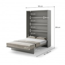 Sienas gulta 140 BED CONCEPT BC-01, pelēks